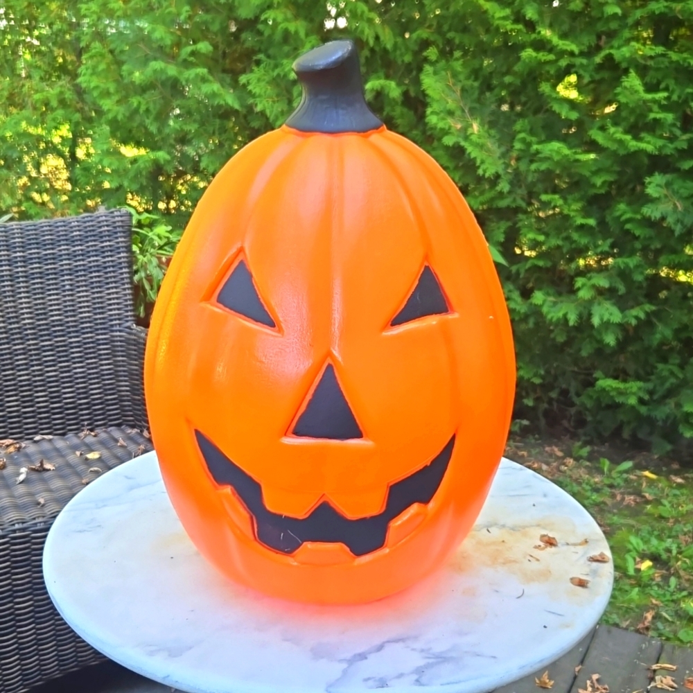 Vintage Halloween pumpkin blow mold